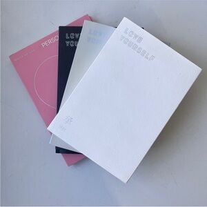 Love Yourself Album Set in Pink, Black, Blue, and White